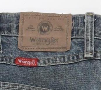 Wrangler Men's Blue 36x34 Regular Fit Straight Denim Jeans