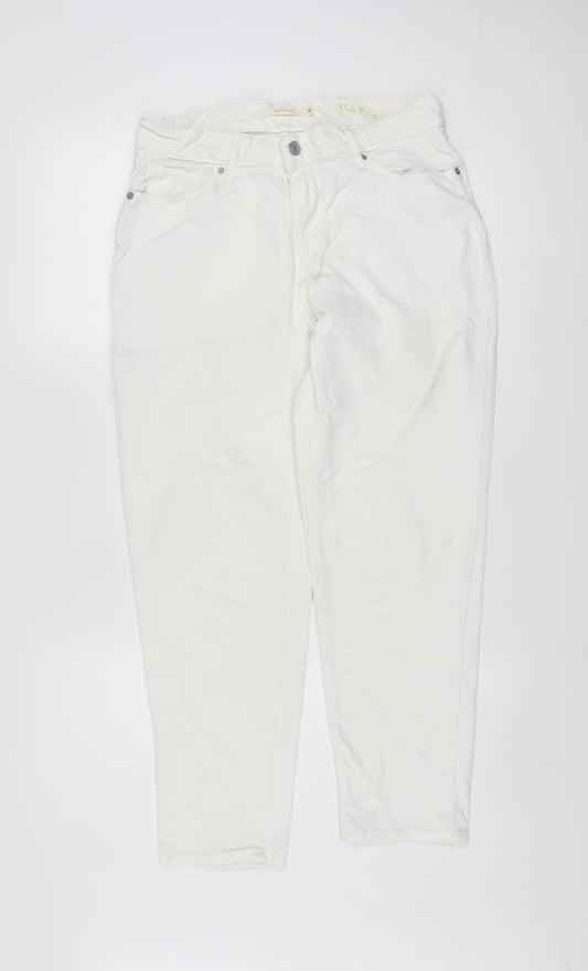 Levi's Women's White Classic Crop Denim Jeans Size 26 Regular Fit
