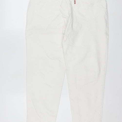 Levi's Women's White Classic Crop Denim Jeans Size 26 Regular Fit