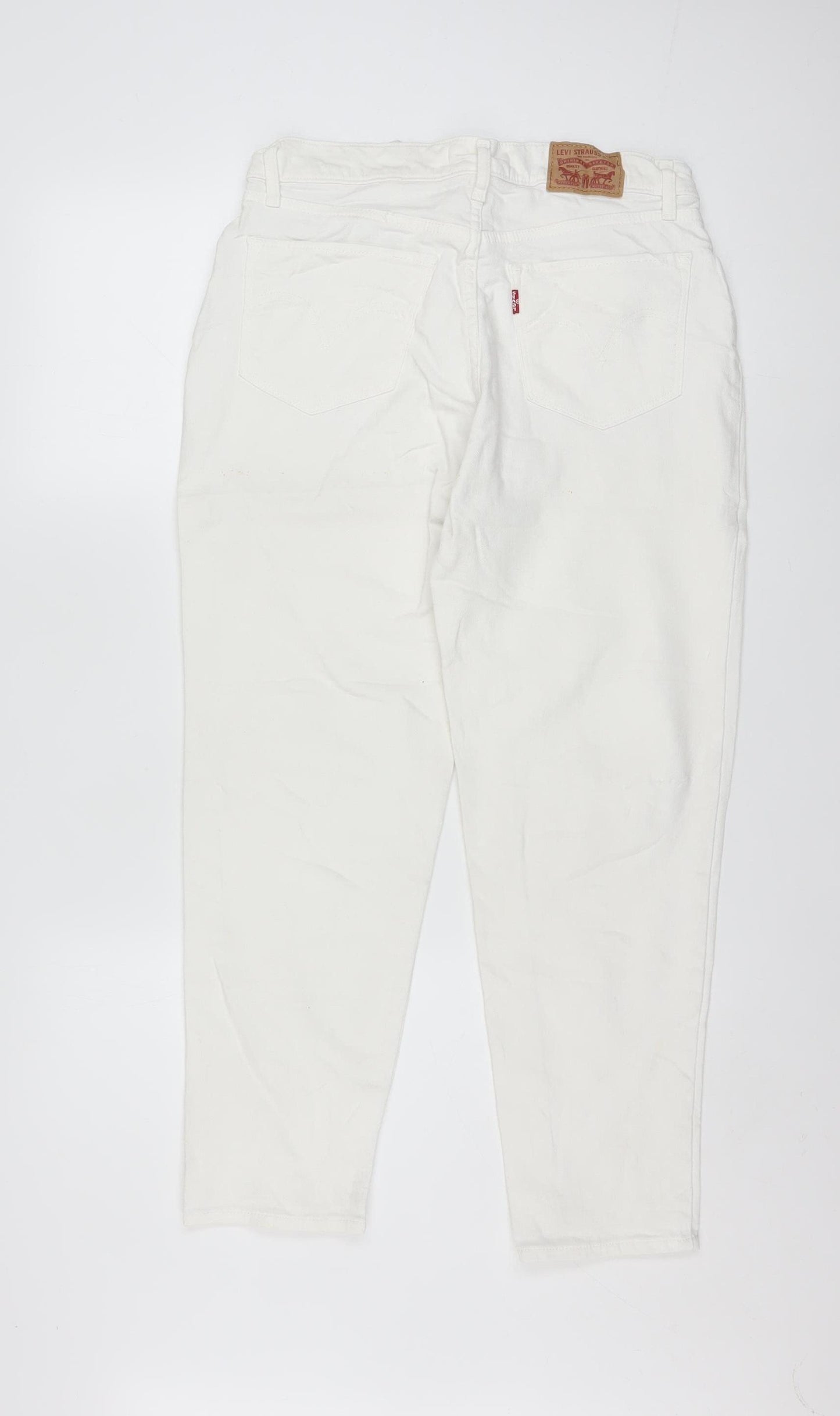 Levi's Women's White Classic Crop Denim Jeans Size 26 Regular Fit