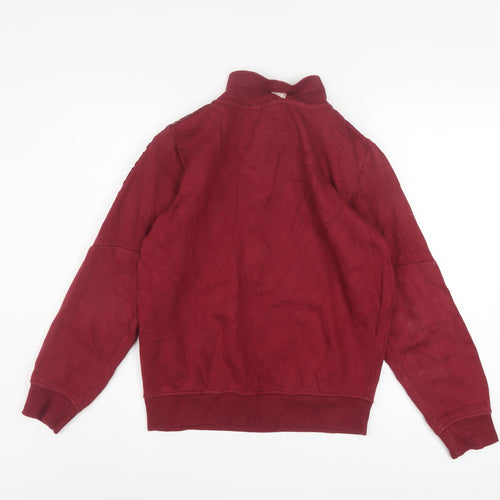 Fila Boys Burgundy 1/4 Zip Sweatshirt Size 164CM Cotton Blend Pullover