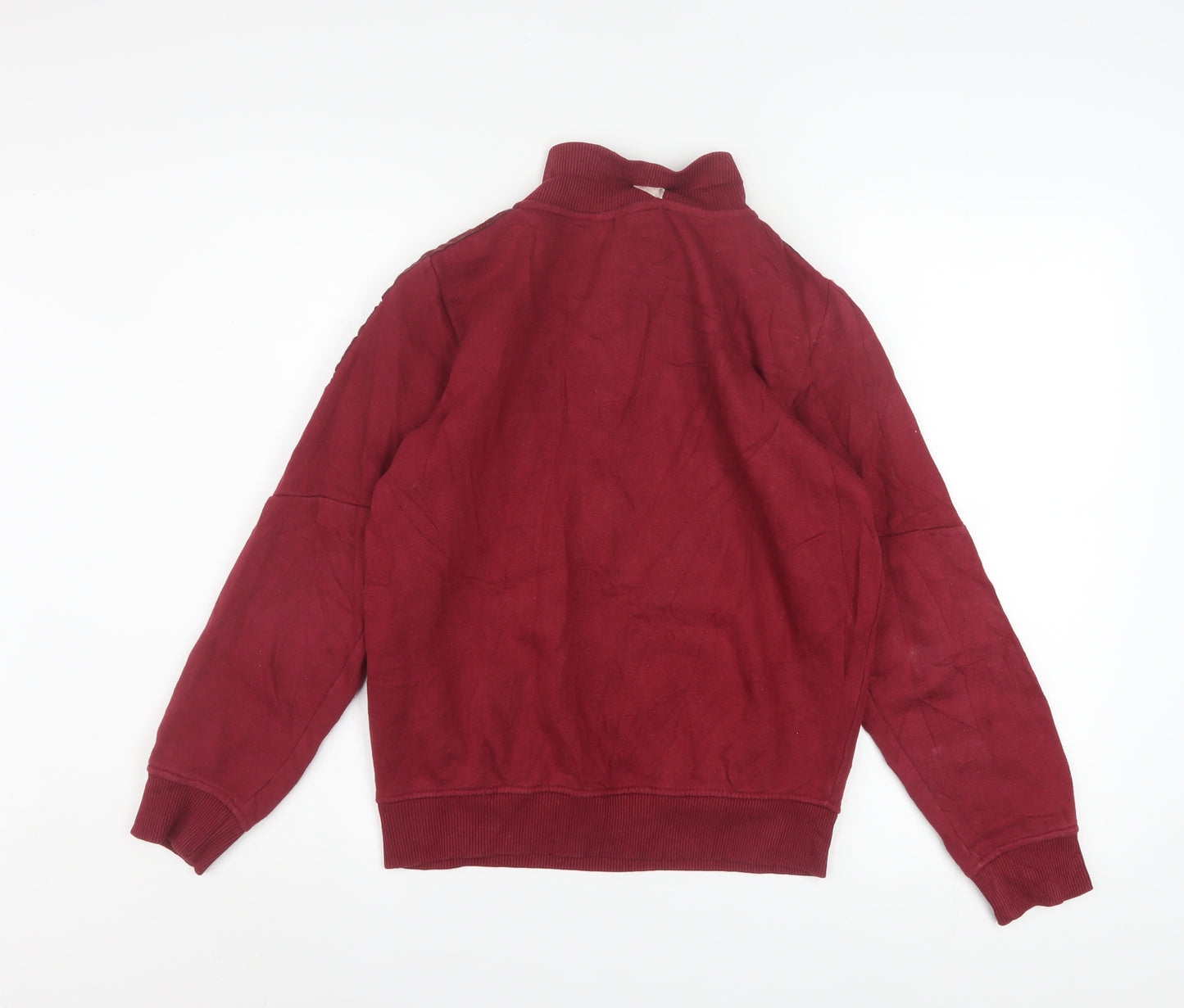 Fila Boys Burgundy 1/4 Zip Sweatshirt Size 164CM Cotton Blend Pullover
