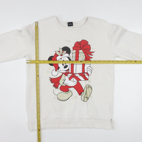 Disney at Primark Girls Beige Mickey Mouse Christmas Sweatshirt 14-15 Years