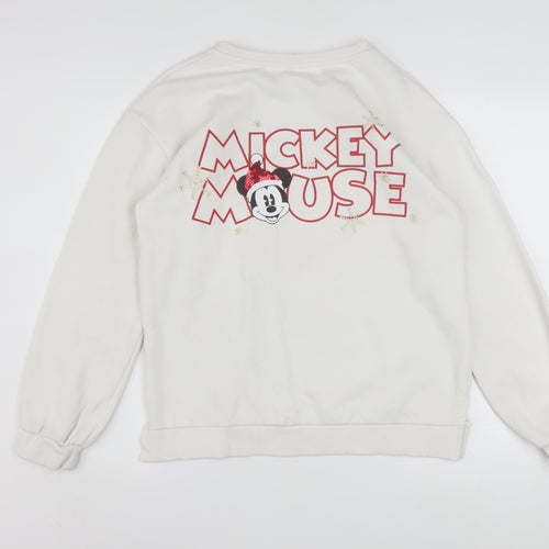 Disney at Primark Girls Beige Mickey Mouse Christmas Sweatshirt 14-15 Years