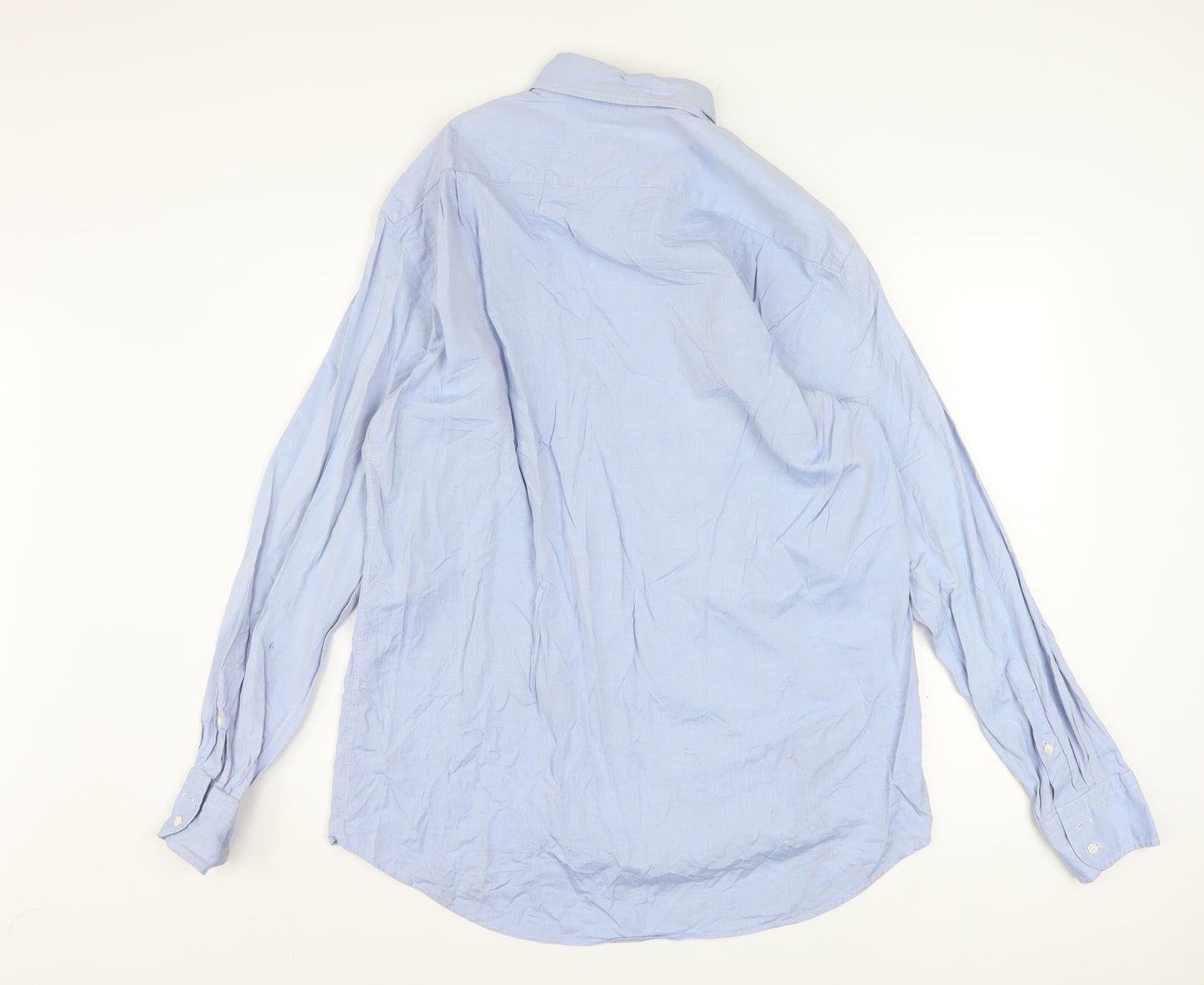 Hugo Boss Men's Blue 41 Button-Down Long Sleeve Cotton Shirt