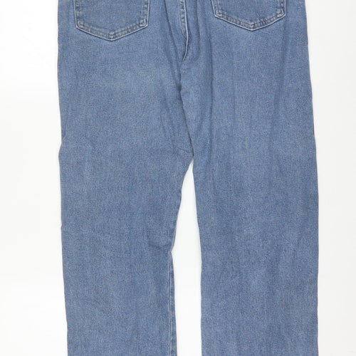 Wrangler Men's Blue 34x32 Regular Fit Straight Denim Jeans