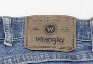 Wrangler Men's Blue 34x32 Regular Fit Straight Denim Jeans