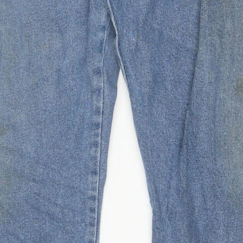 Wrangler Men's Blue 34x32 Regular Fit Straight Denim Jeans