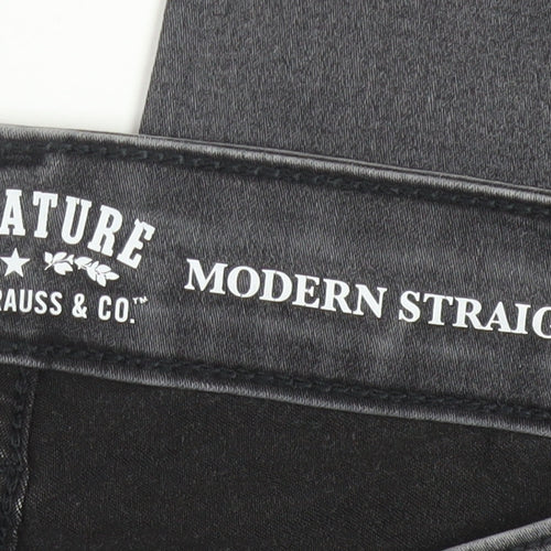 Levi Strauss Signature Grey Modern Straight Jeans W27 L32 Women