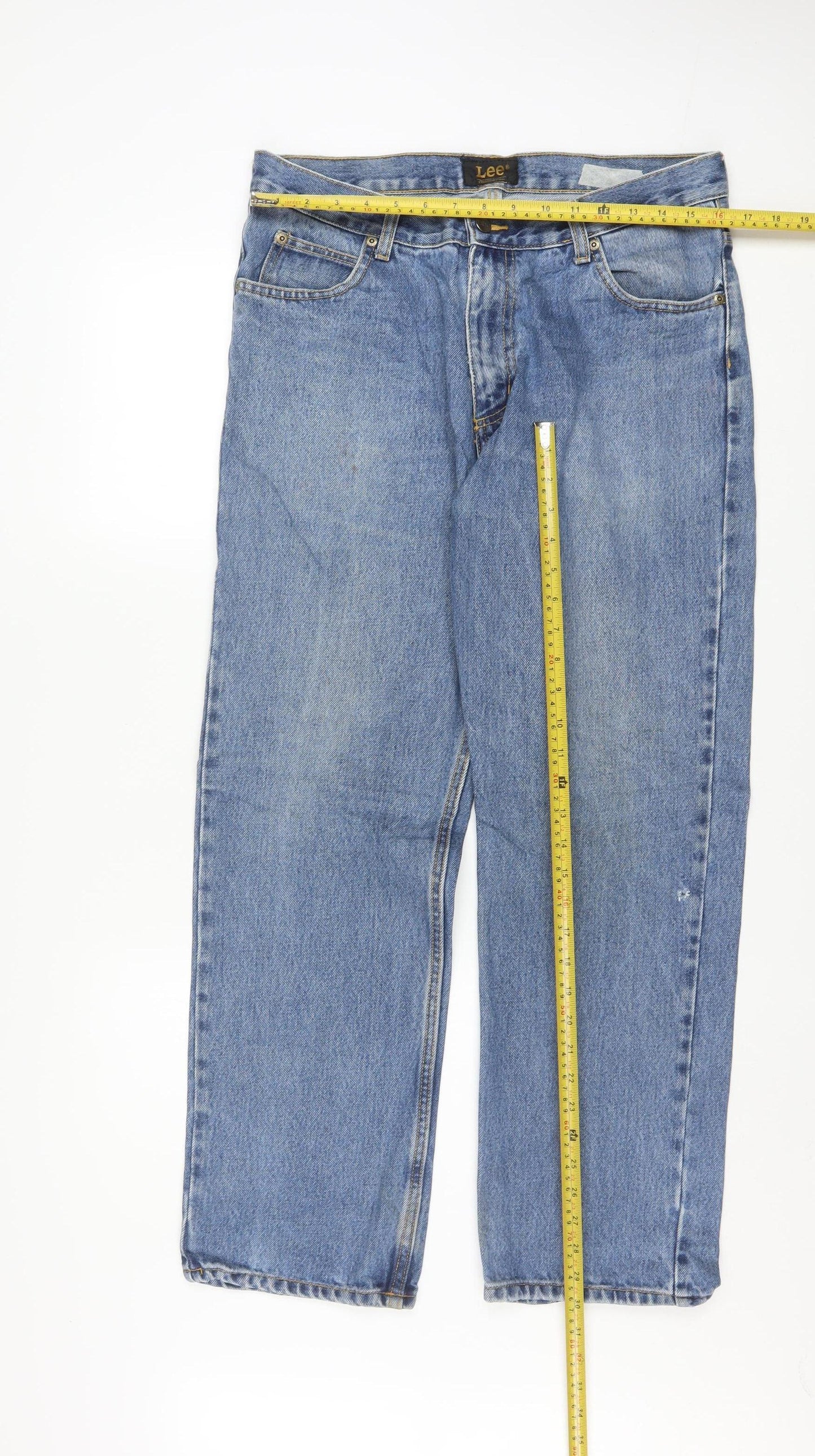 Lee Men's Blue Brooklyn Straight Leg Jeans W34 L30 Denim