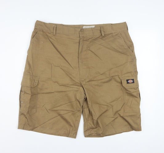 Dickies Men's Brown Cargo Work Shorts Size 40 Regular Fit