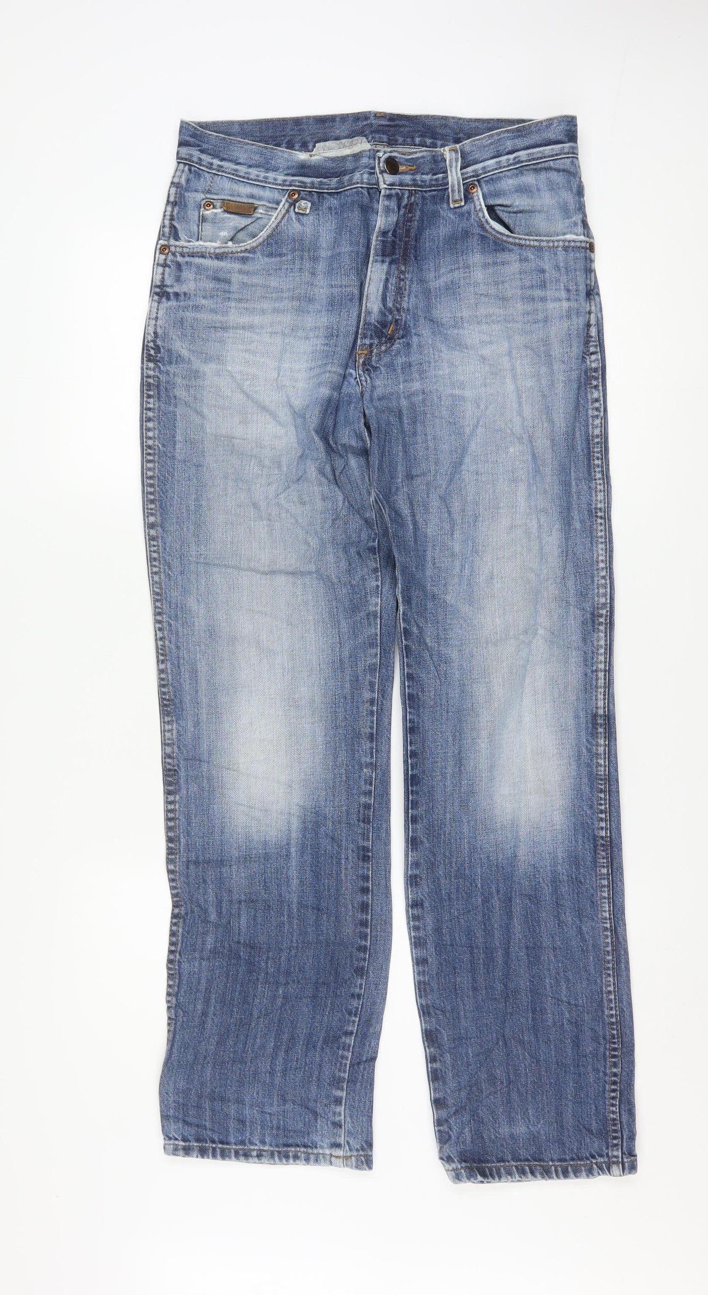 Wrangler Men's Blue Straight Texas Jeans W32 L32 Regular Fit Denim