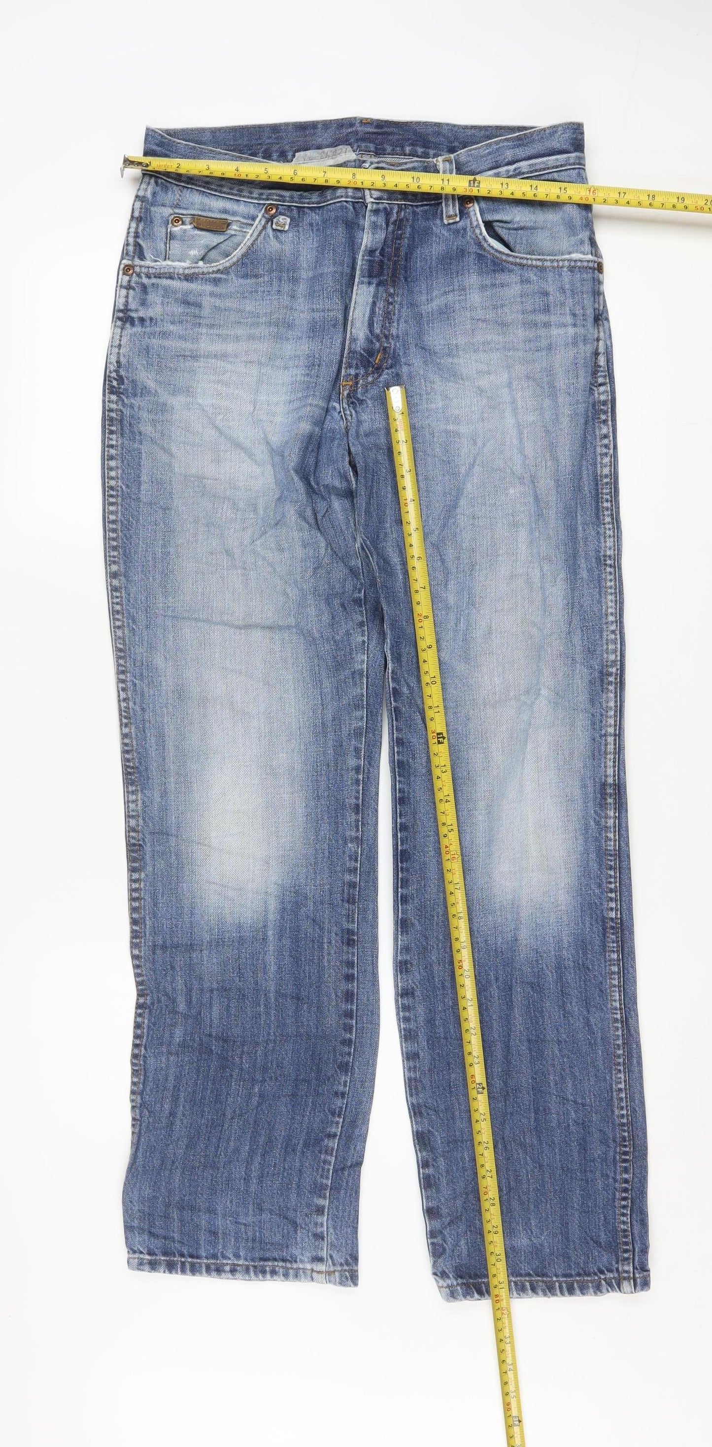 Wrangler Men's Blue Straight Texas Jeans W32 L32 Regular Fit Denim