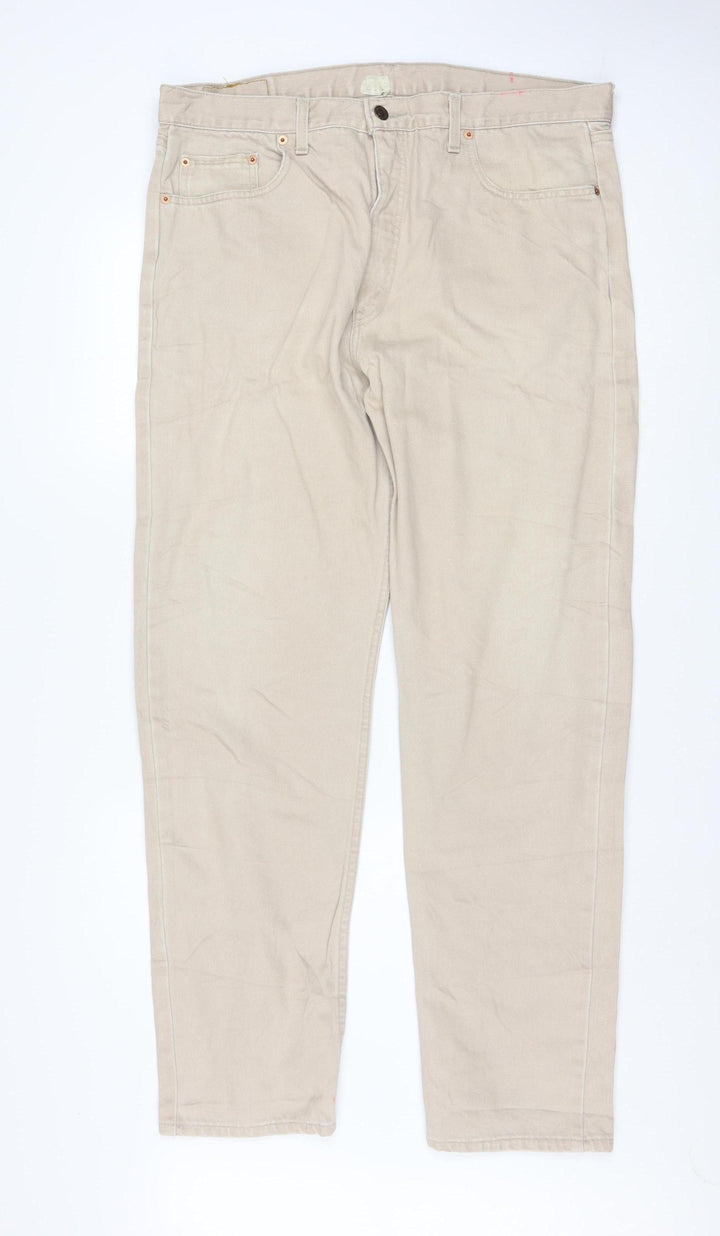 Levi’s Men Beige Straight Regular Fit Jeans W40 L40