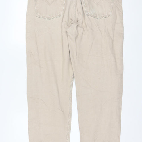 Levi’s Men Beige Straight Regular Fit Jeans W40 L40