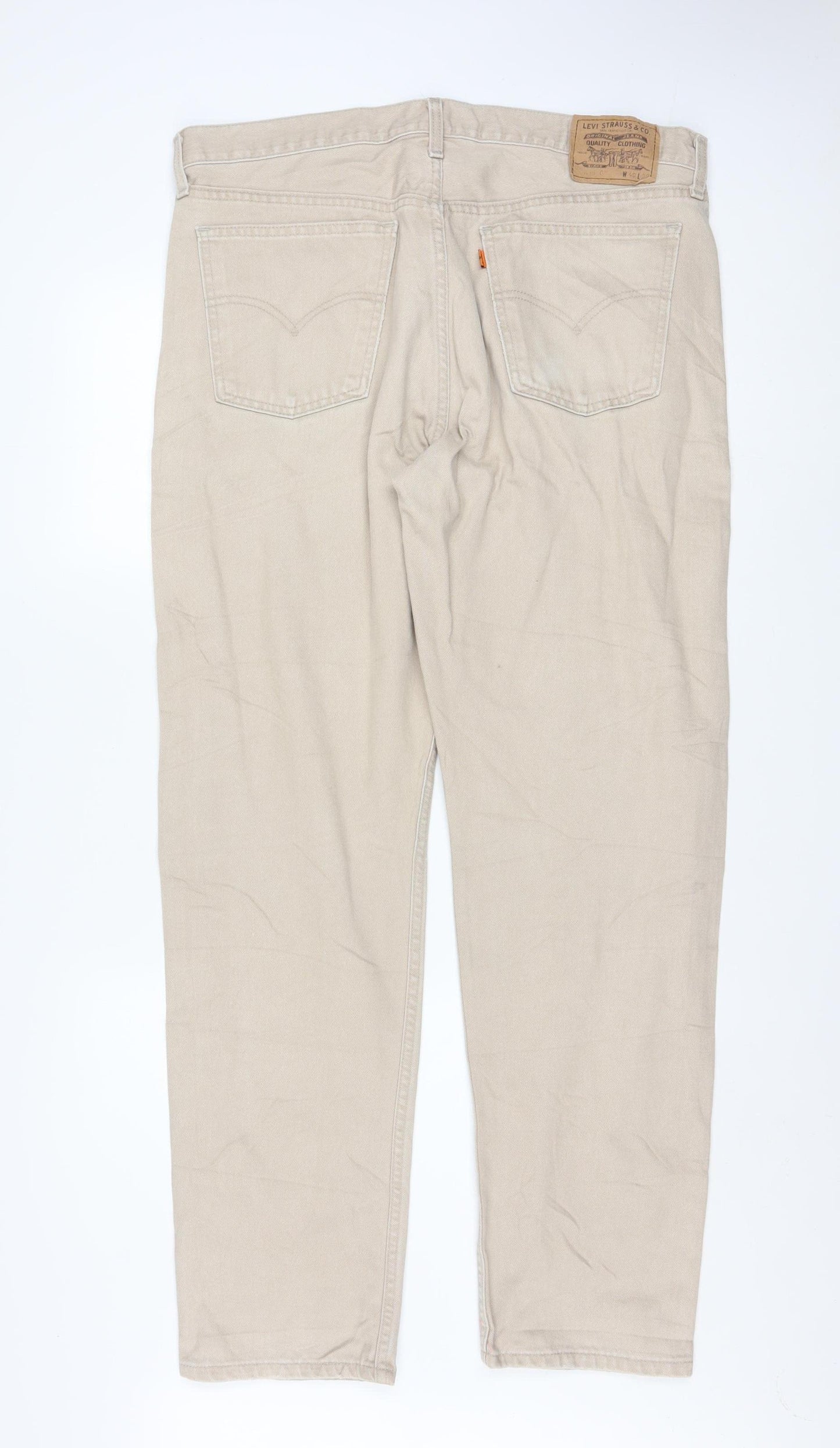 Levi’s Men Beige Straight Regular Fit Jeans W40 L40