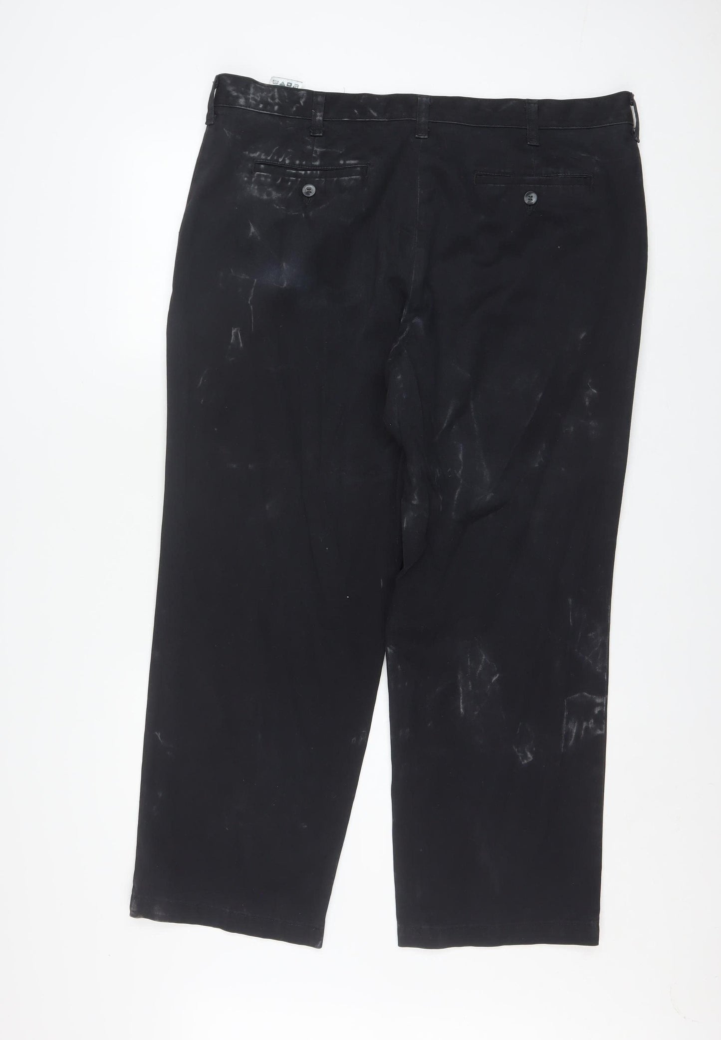 Lee Men's Black Straight Fit Chino Trousers 38x29 Cotton Blend