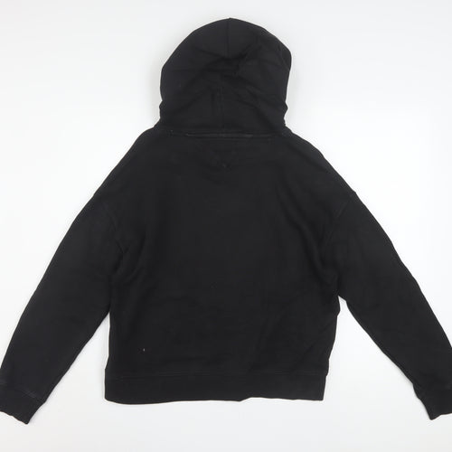 Tommy Jeans Women's Black Cotton Pullover Hoodie Size M