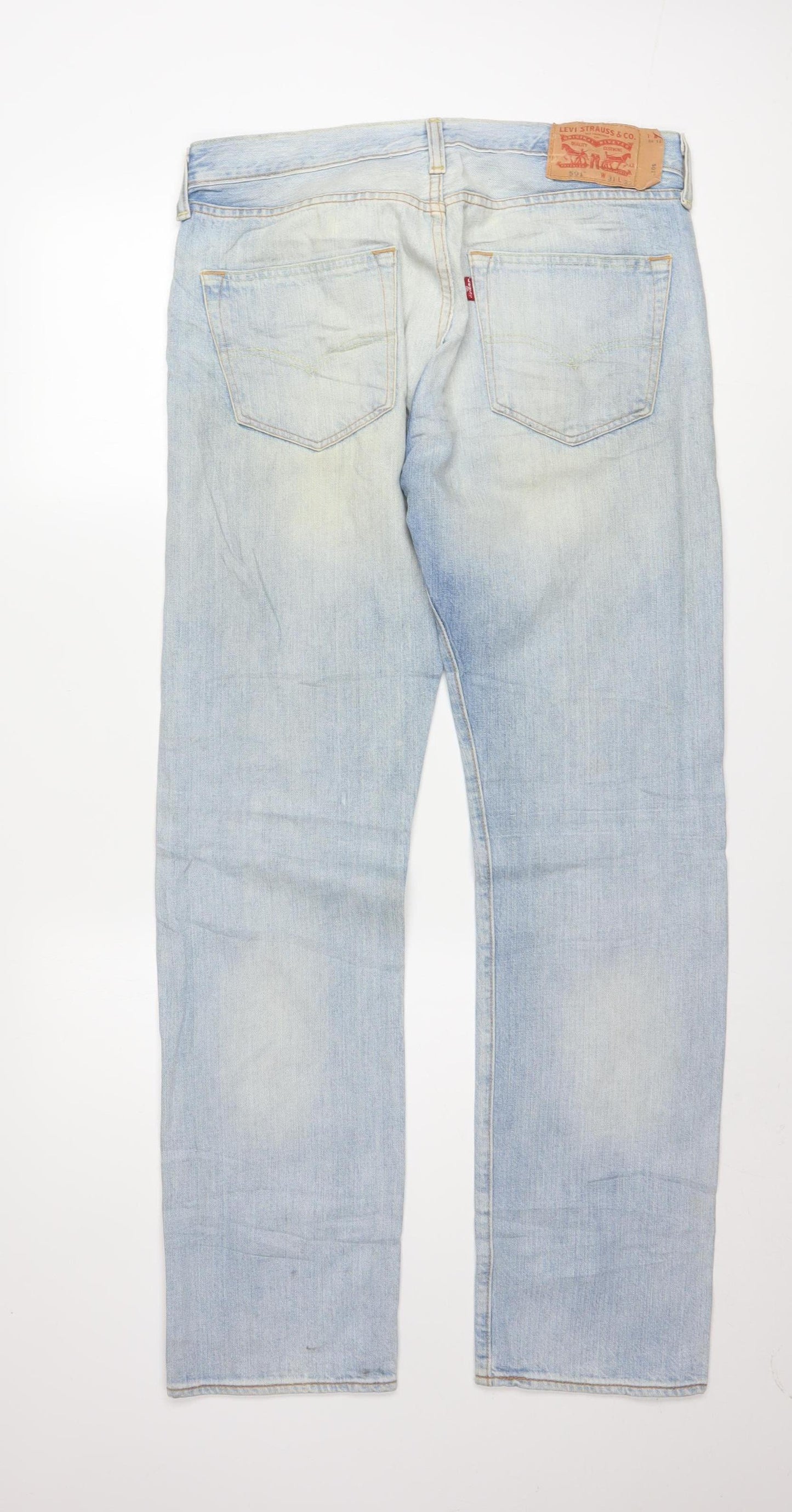 Levi's 501 Men's Light Blue Straight Leg Jeans W31 L32 Denim Classic