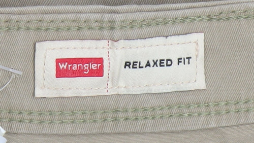 Wrangler Men's Beige Cargo Shorts Size 40 Relaxed Fit Cotton Blend