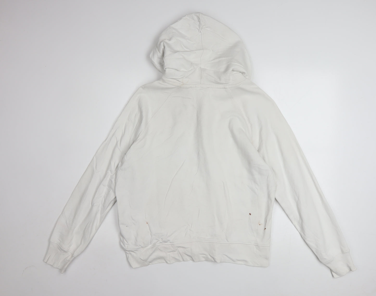 Levi's Men's White Small Pullover Hoodie with Logo Print