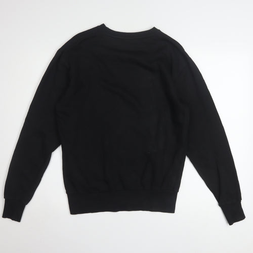 Ellesse Men's Black Small Crew Neck Pullover Sweatshirt