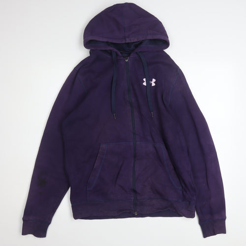 Under Armour Men's Purple Full Zip Hoodie Size M Athletic Fit