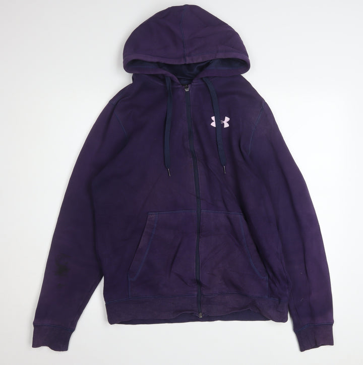 Under Armour Men's Purple Full Zip Hoodie Size M Athletic Fit
