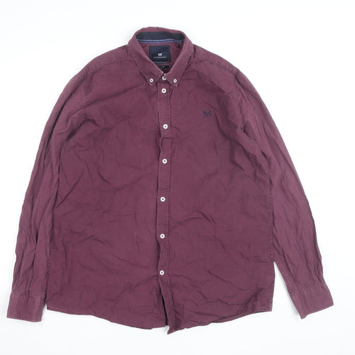 Crew Clothing Men’s Purple Slim Fit XL Button-Down Cotton Shirt