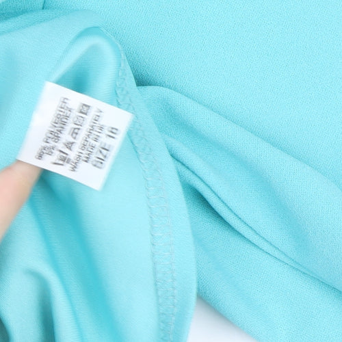 Gerard Women Blue Wrap Jersey Blouse Size 18 3/4 Sleeve