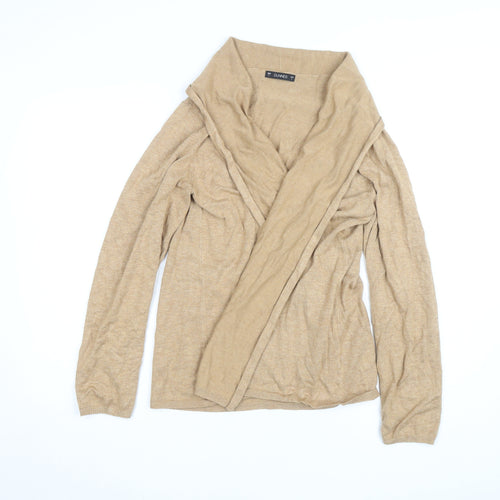 Dunnes Women’s Beige Knit Cardigan L Lightweight Open Front
