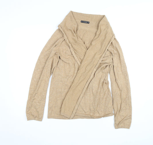 Dunnes Women’s Beige Knit Cardigan L Lightweight Open Front