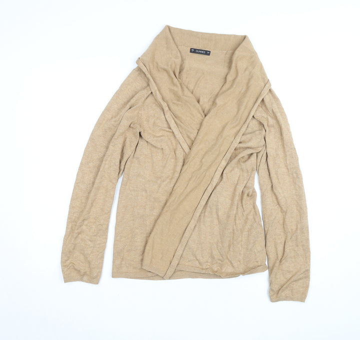 Dunnes Women’s Beige Knit Cardigan L Lightweight Open Front