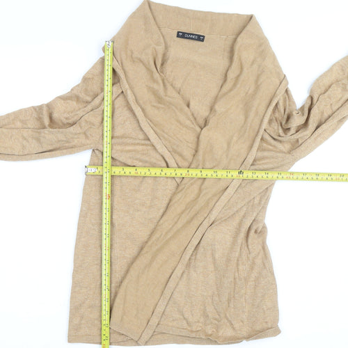 Dunnes Women’s Beige Knit Cardigan L Lightweight Open Front