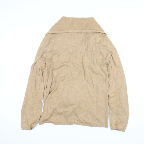 Dunnes Women’s Beige Knit Cardigan L Lightweight Open Front