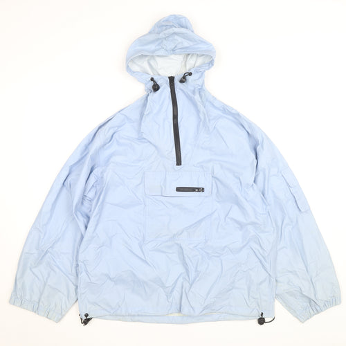 Trespass Women's Blue Hooded Anorak Jacket Medium Lightweight Waterproof