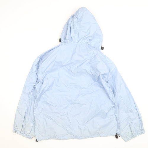 Trespass Women's Blue Hooded Anorak Jacket Medium Lightweight Waterproof