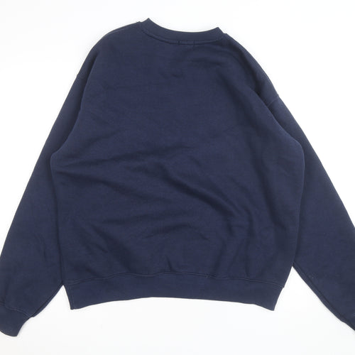 Stradivarius Women Navy Blue Paris Pullover Sweatshirt Size 8