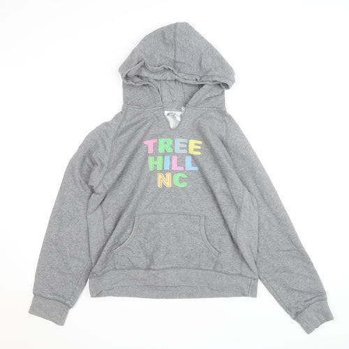 Genuine Pigment Dyed Women's Grey Hoodie XL Tree Hill NC Graphic Pullover