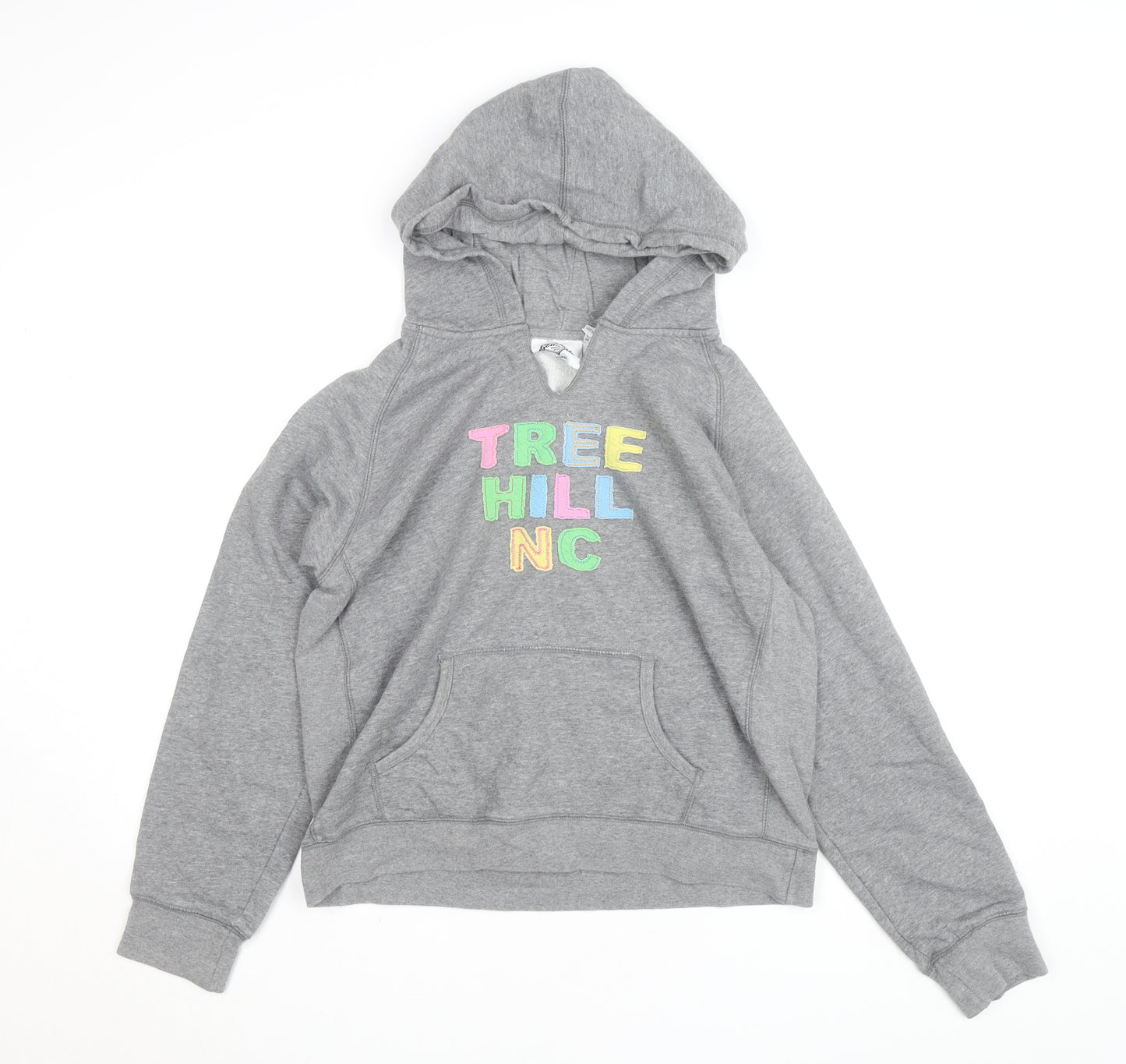 Genuine Pigment Dyed Women's Grey Hoodie XL Tree Hill NC Graphic Pullover