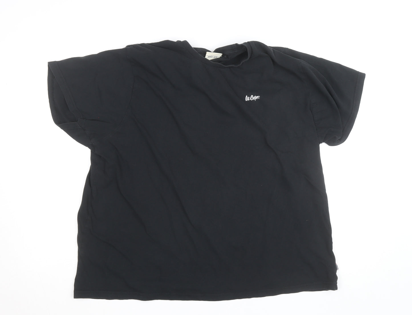 Lee Cooper Men's Black 2XL Short Sleeve Cotton T-Shirt