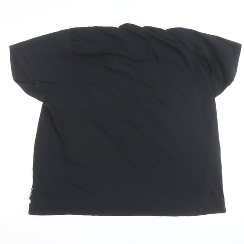 Lee Cooper Men's Black 2XL Short Sleeve Cotton T-Shirt