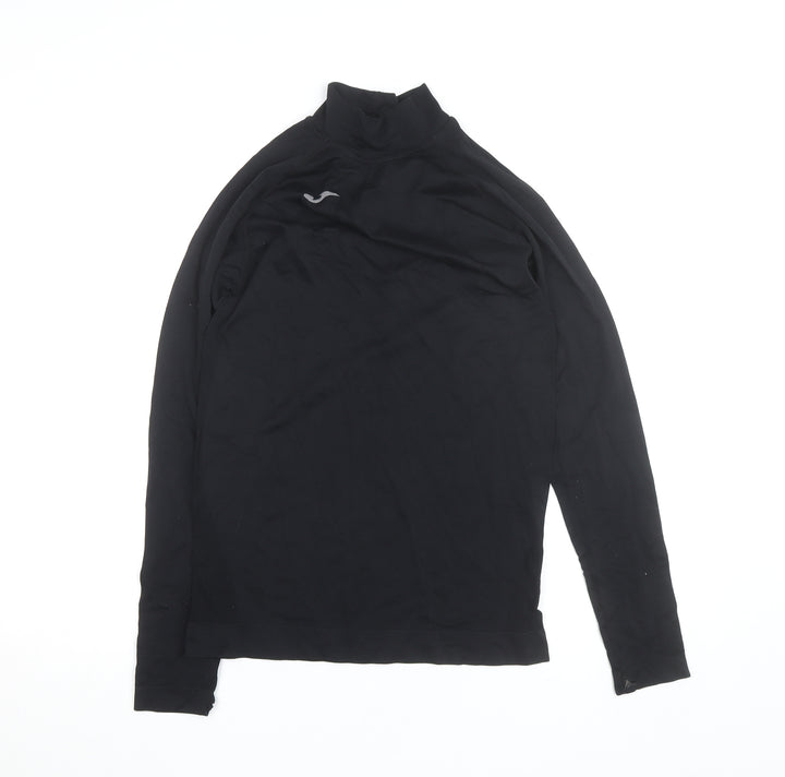 Joma Men's Black Long Sleeve Mock Neck Compression Top L