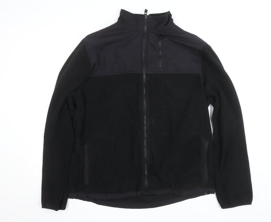 Aeropostale Men's Black Fleece Softshell Windbreaker Jacket XL