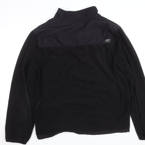 Aeropostale Men's Black Fleece Softshell Windbreaker Jacket XL