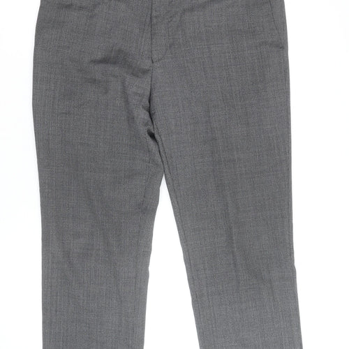 Jeff Banks Men’s Grey Check Dress Pants 36W 31L Regular Fit