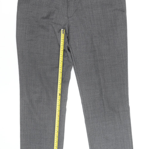 Jeff Banks Men’s Grey Check Dress Pants 36W 31L Regular Fit
