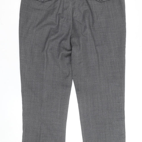 Jeff Banks Men’s Grey Check Dress Pants 36W 31L Regular Fit