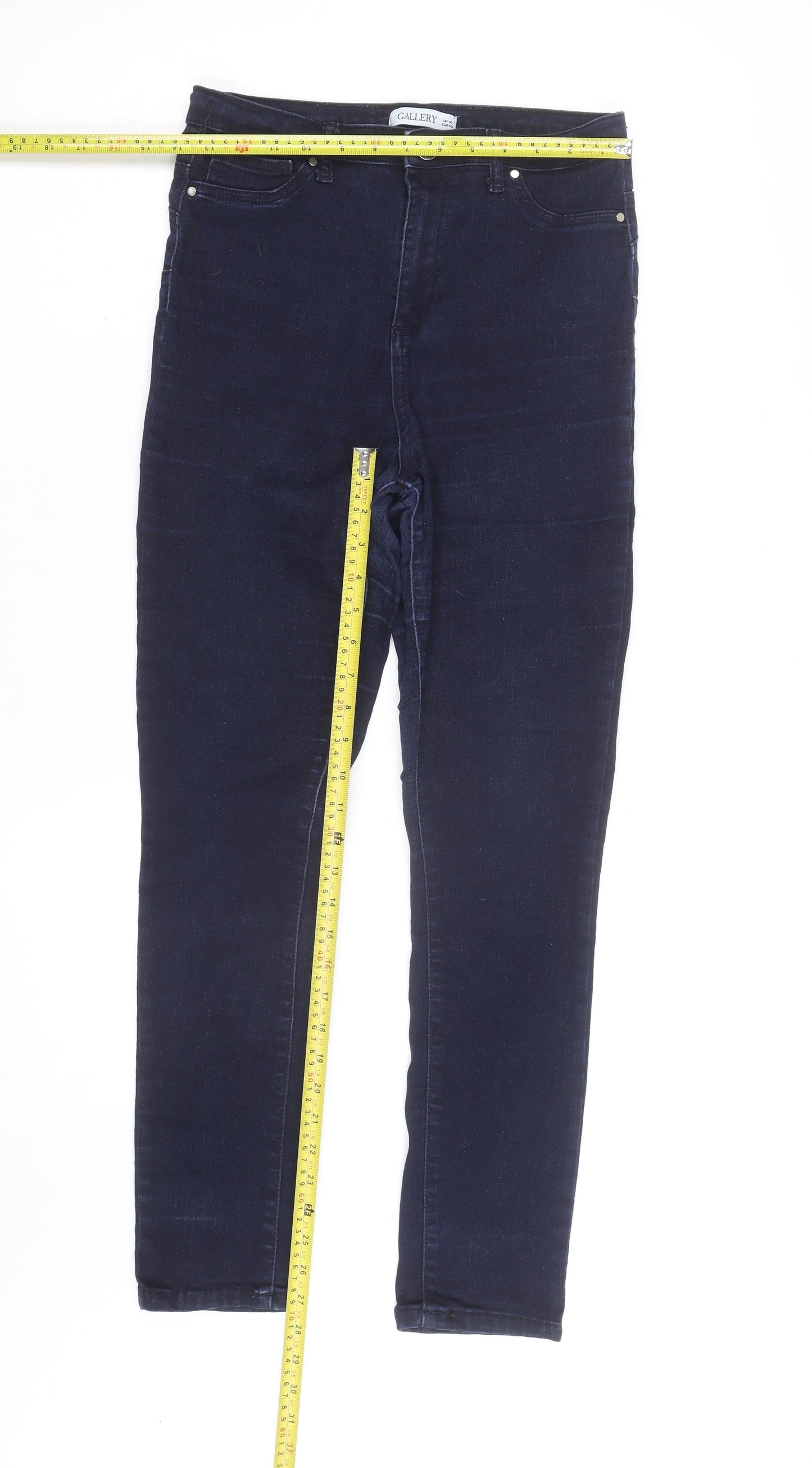 Gallery Women Blue Skinny Mid Rise Stretch Denim Jeans Size 12