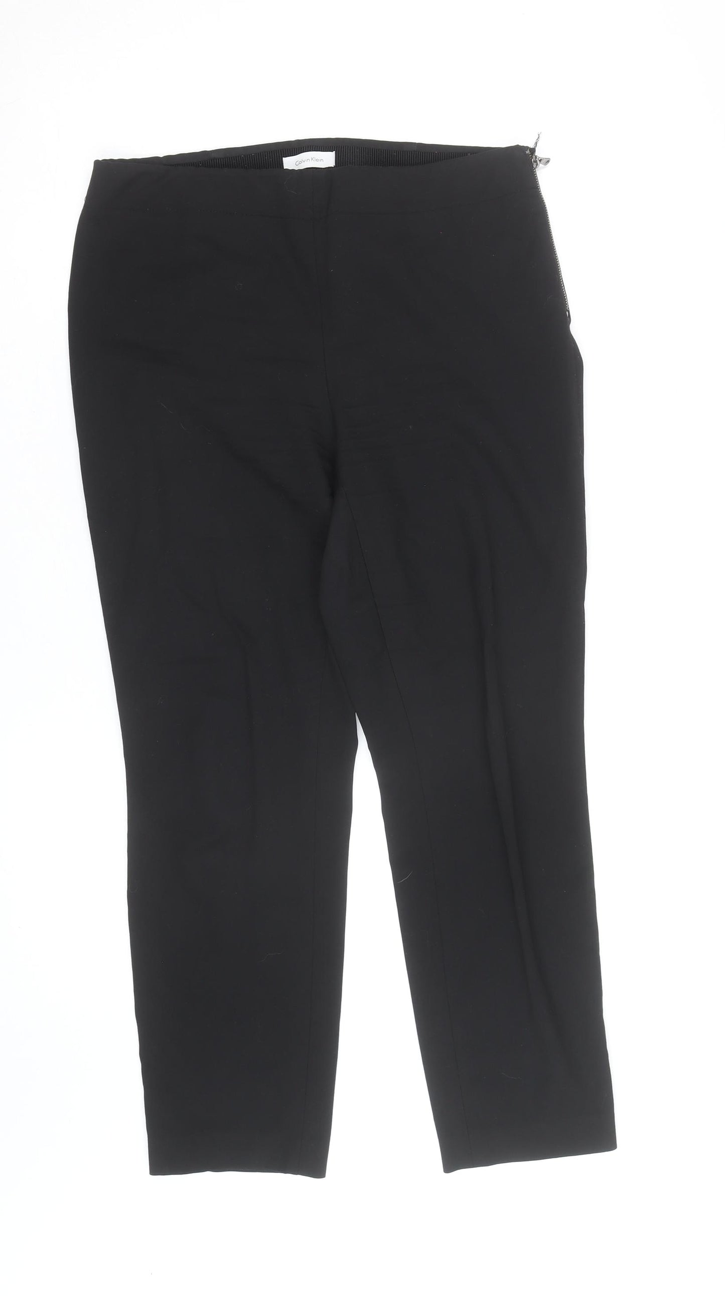 Calvin Klein Women's Black Size 8 Slim Tapered Trousers